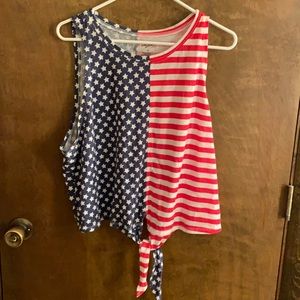 City Streets American flag tank top